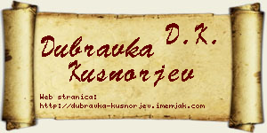 Dubravka Kušnorjev vizit kartica